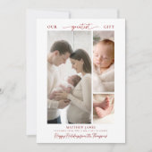 上品なシンプルベビー3枚セット クリスマスギフト シーズンカード (正面)