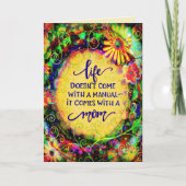 上品なシンプルママのユーモア溢れる名言　母の日 カード (正面)