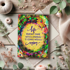 上品なシンプルママのユーモア溢れる名言 母の日 カード