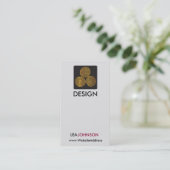 上品なシンプルロゴの名刺 名刺 (スタンド正面)