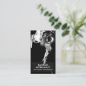 上品なシンプル声優ボーカリストのフォトオーバーレイ 名刺 (スタンド正面)