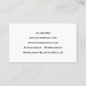 上品なシンプル声優ボーカリストのフォトオーバーレイ 名刺 (裏面)