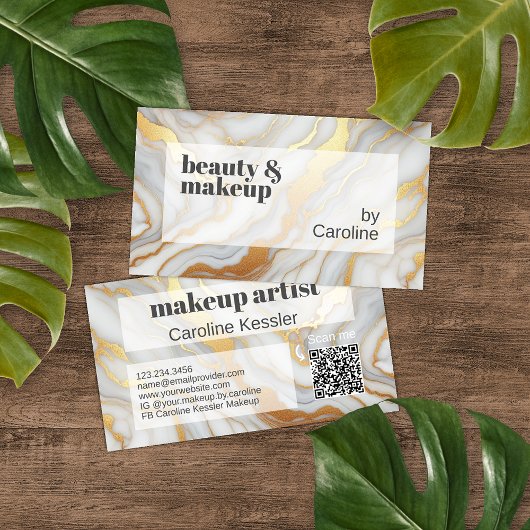 上品なシンプル灰色の白金ゴールド大理石アートパターン 名刺