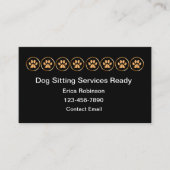 上品なシンプル犬座る名刺 名刺 (正面)