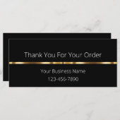 上品なシンプル顧客サンキューカードデザイン (正面/裏面)