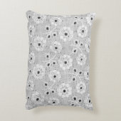 上品なシー素晴らしムルを持つ白い布のレースのテクスチャ アクセントクッション (裏面(縦))