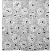 上品なシー素晴らしムルを持つ白い布のレースのテクスチャ シャワーカーテン (正面)