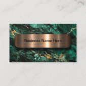 上品なジェードストーンルックモダンビジネスカード 名刺 (正面)