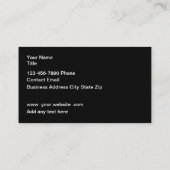 上品なジェードストーンルックモダンビジネスカード 名刺 (裏面)