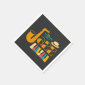 上品なジャズソウル スタンダードカクテルナプキン (角)