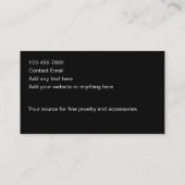 上品なジュエリーとファッションアクセサリーテーマ 名刺 (裏面)