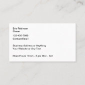 上品なジュエリーストアの所有者の名刺 名刺 (裏面)