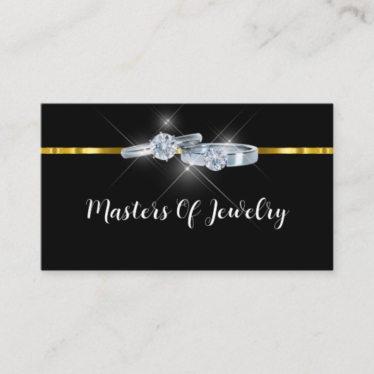 上品なジュエリーストアの所有者の名刺 名刺 (正面)