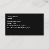 上品なジュエリーソース名刺 名刺 (裏面)