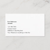 上品なジュエリーテーマグリジーな名刺 名刺 (裏面)