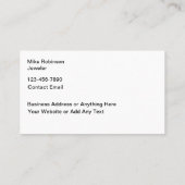 上品なジュエリーテーマ名刺デザイン 名刺 (裏面)