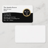 上品なジュエリーテーマ名刺デザイン 名刺 (正面/裏面)