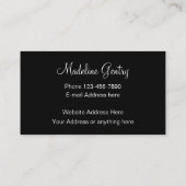 上品なジュエリーデザイナーのどの宝石 名刺 (裏面)