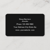 上品なジュエリーデザイナー 名刺 (裏面)