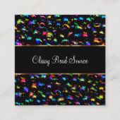 上品なジュエリービーズとクラフティング スクエア名刺 (正面)