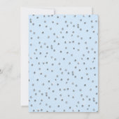 上品なジュエルブルースパークルグリッターボーイベビーシャワー 招待状 (裏面)