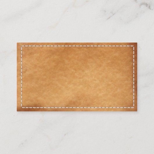 上品なステッチされたレザースポーツ用品 名刺 (裏面)