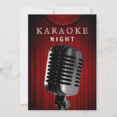 上品なステージ30歳の誕生日カラオケナイトパーティー 招待状 (正面)