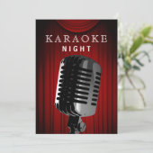 上品なステージ30歳の誕生日カラオケナイトパーティー 招待状 (スタンド正面)