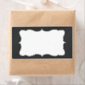 上品なストライプの住所 シール (インサイチュ)