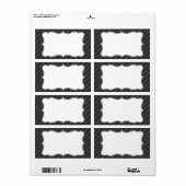 上品なストライプの住所 シール (フルシート)