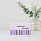 上品なストライプデザイン 名刺 (スタンド正面)