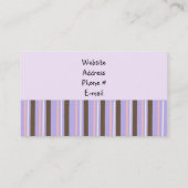 上品なストライプデザイン 名刺 (裏面)