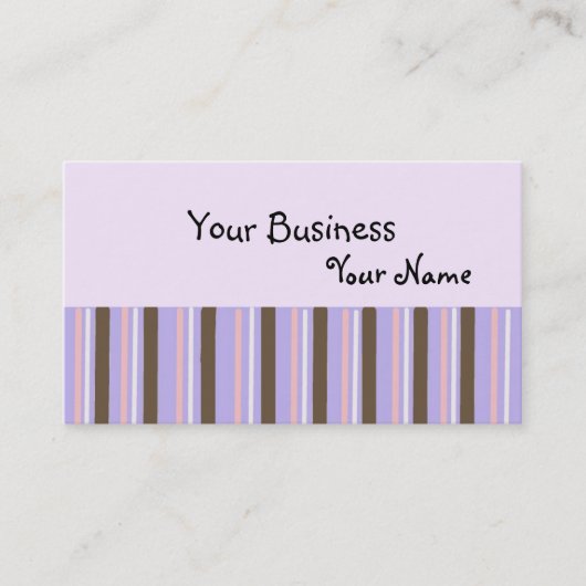 上品なストライプデザイン 名刺 (正面)