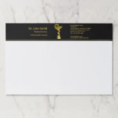 上品なスネークメディカルボウル衛生的金ゴールドカドゥセウス ペーパーパッド (正面)