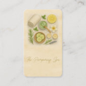 上品なスパ美しい技術者エステティシャン 名刺 (正面)