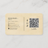 上品なスパ美しい技術者エステティシャン 名刺 (裏面)