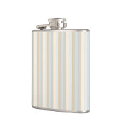 上品なソフトカラーのグレーの垂直ストライプ色 フラスク (左)