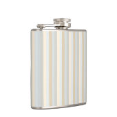 上品なソフトカラーのグレーの垂直ストライプ色 フラスク (右)