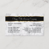 上品なタイトルおよび最後のサービス 名刺 (正面)