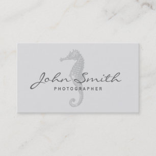 上品なタツノオトシゴのカメラマンの名刺 名刺