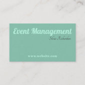 上品なターコイズの緑 名刺 (正面)