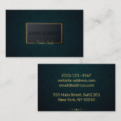 上品なターコイズオーナメントエレガント幾何学 名刺 (正面/裏面)