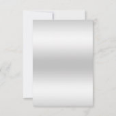 上品なダイヤモンドグリッター水の色の花誕生日 出欠カード (裏面)