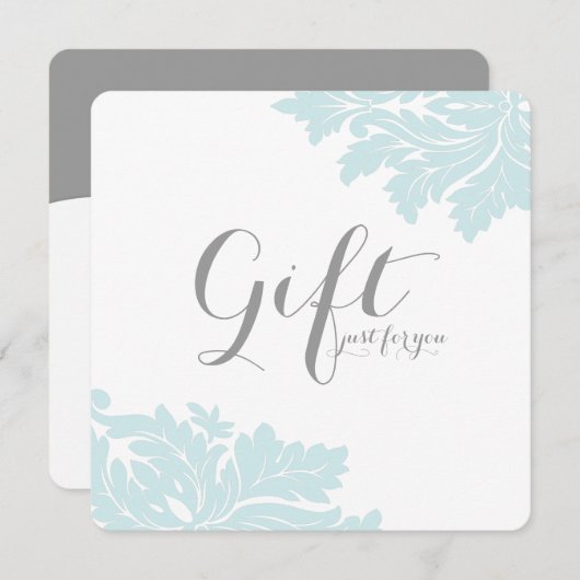 上品なダマスクのギフト券 (正面/裏面)