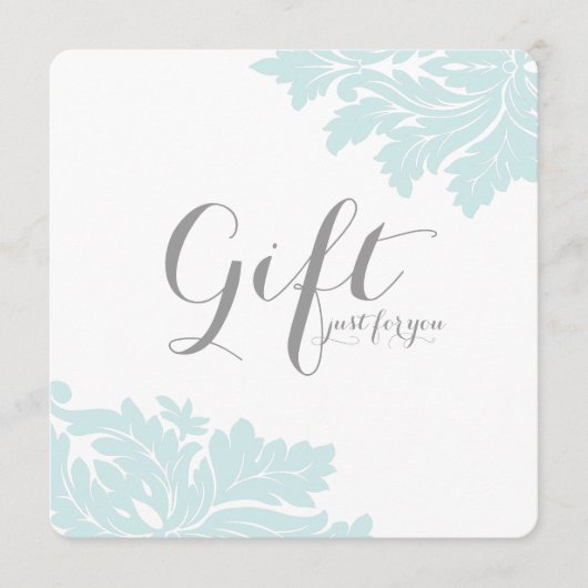 上品なダマスクのギフト券 (正面)