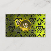 上品なダマスクジェムモノグラム 名刺 (裏面)