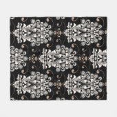 上品なダマスク柄シームレスパターン フリースブランケット (正面(横))