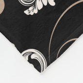 上品なダマスク柄シームレスパターン フリースブランケット (角)