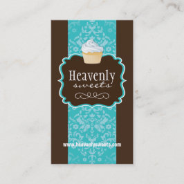 上品なダマスク織のカップケーキ|のベーカリーの名刺 名刺