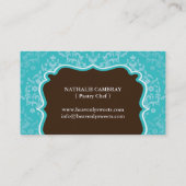 上品なダマスク織のカップケーキ|のベーカリーの名刺 名刺 (裏面)